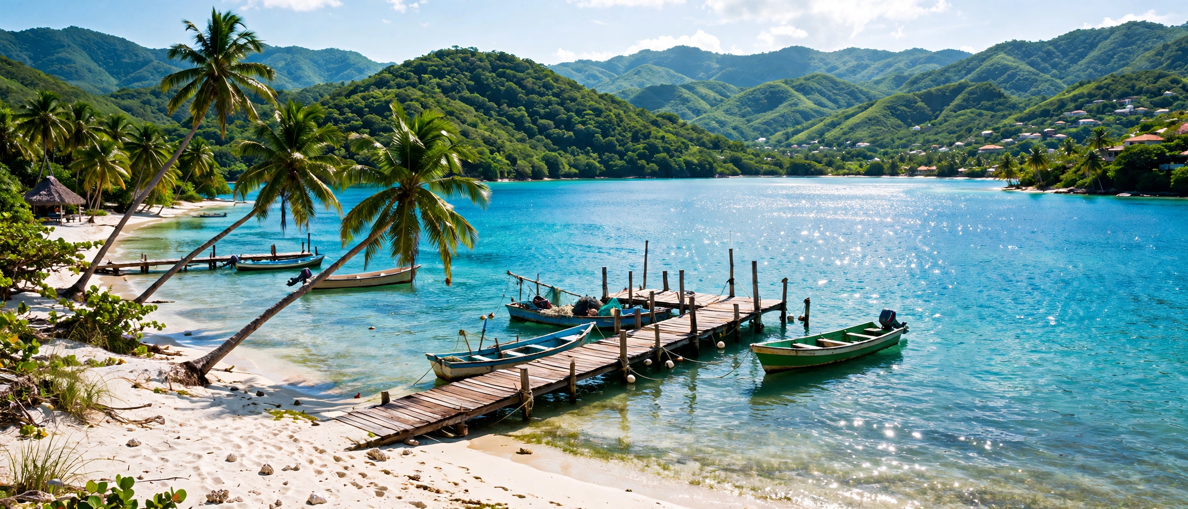 Tropical beach in Roatan
